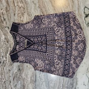 Lucky navy/beige sleeveless top